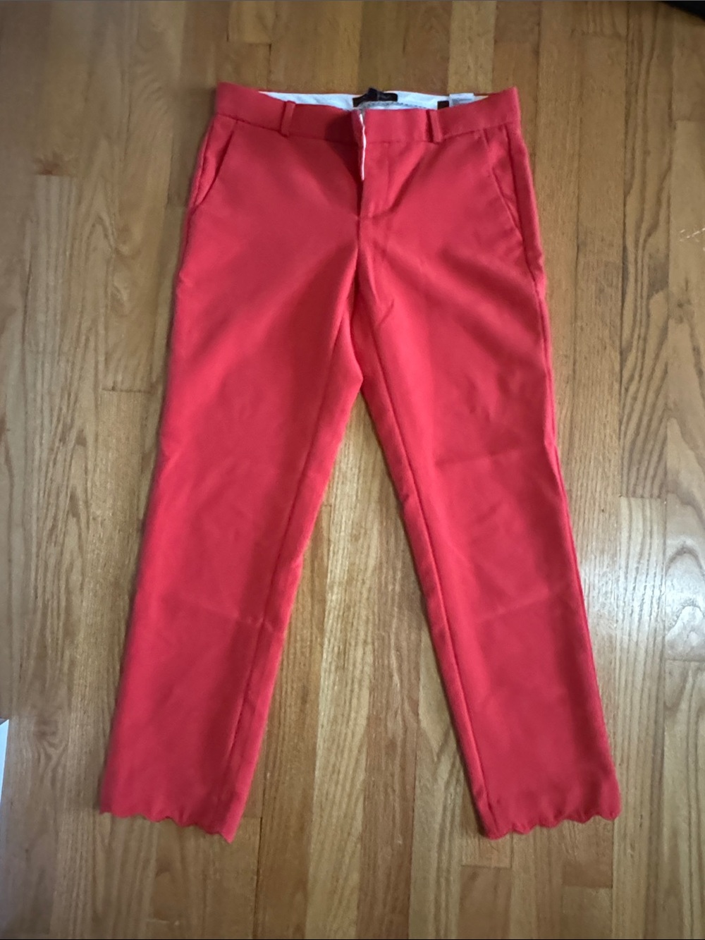 Banana Republic Coral-Red Slim Ankle Pants